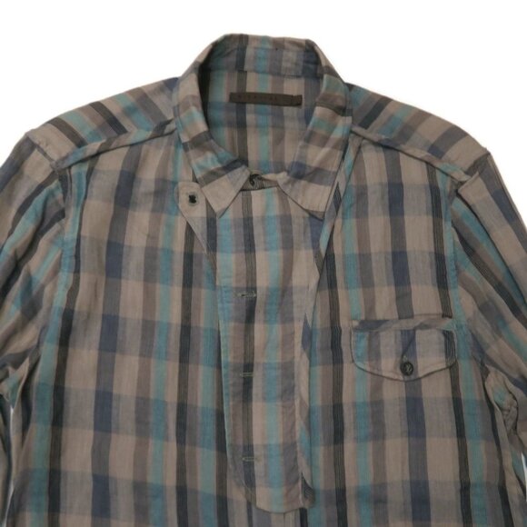 NICHOLAS K‎ Womens Small Plaid Zipper Shirt Button - Picture 3 of 7